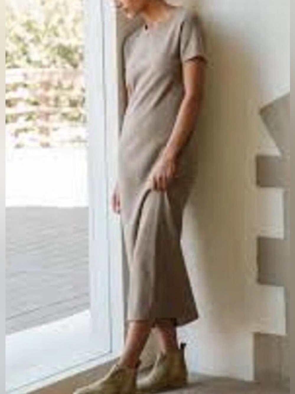 Jenni Kayne Wool/Cashmere Knit Short Sleeve Maxi Dress